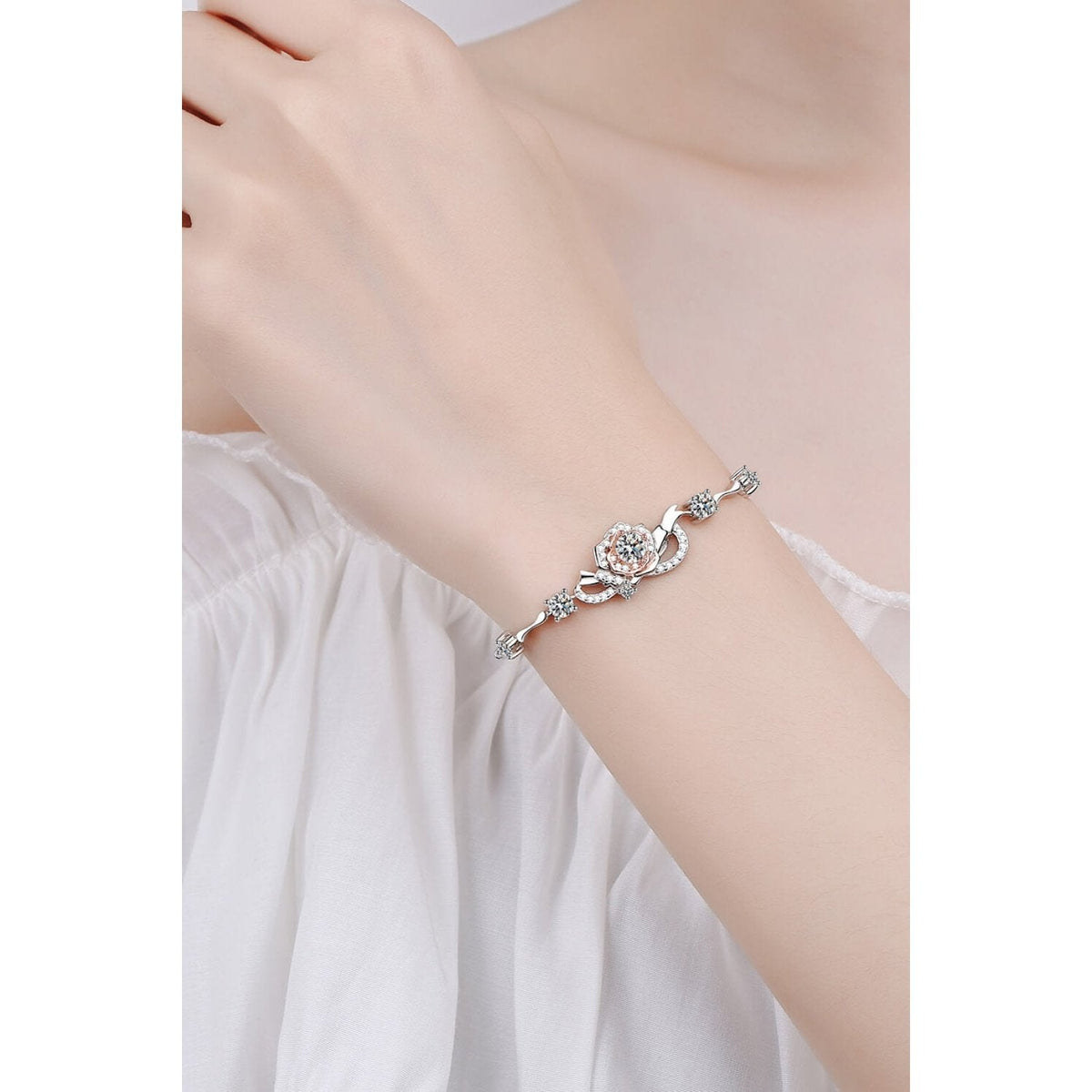 Princessa 925 Sterling Silver Moissanite Bracelet