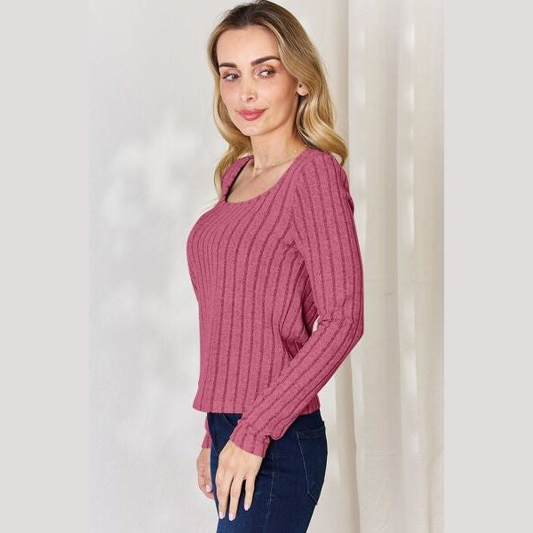 Basic Bae Full Size Ribbed Long Sleeve T-Shirt