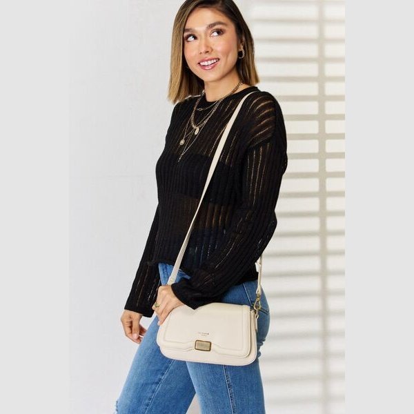 David Jones PU Leather Crossbody Bag