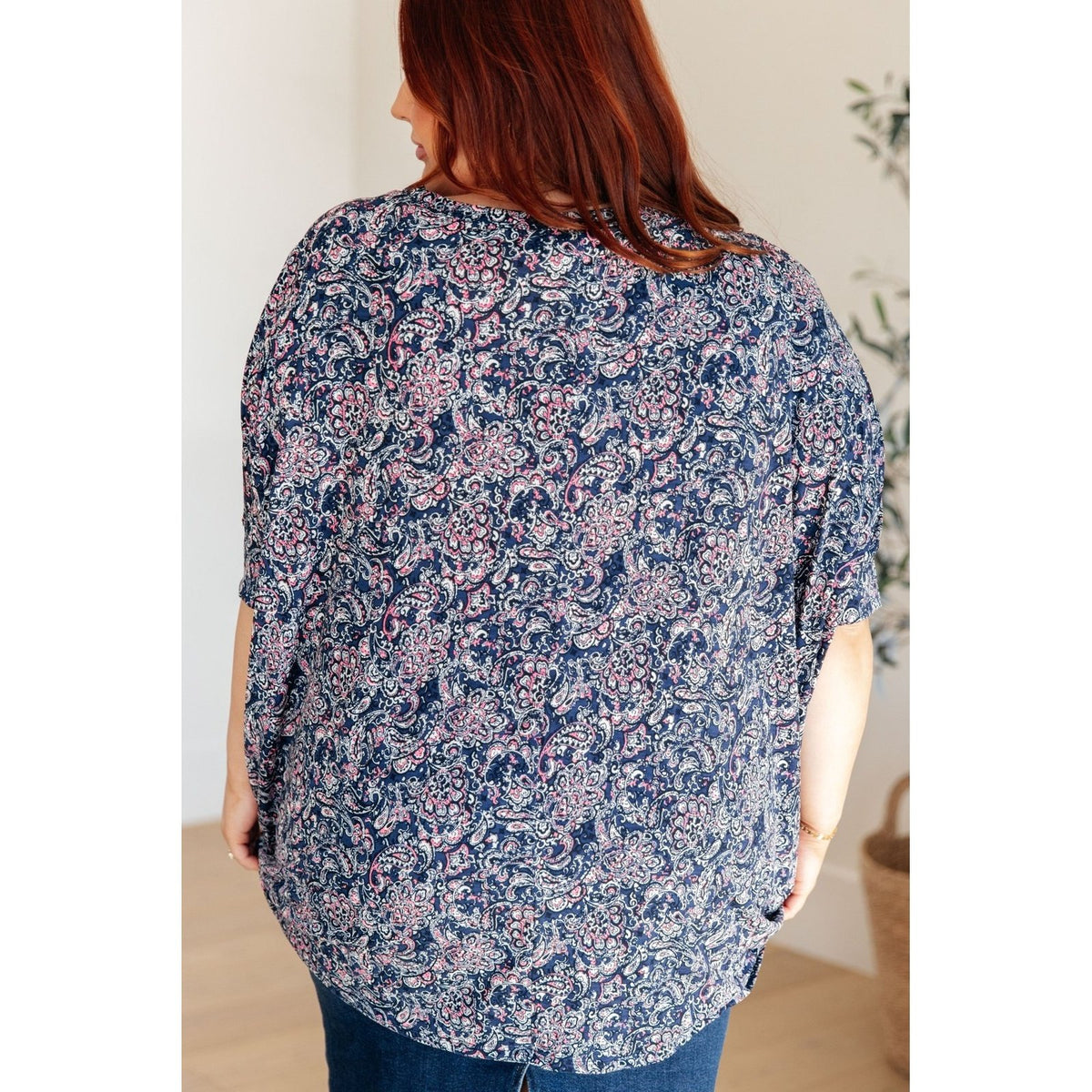 Essential Blouse in Navy Paisley