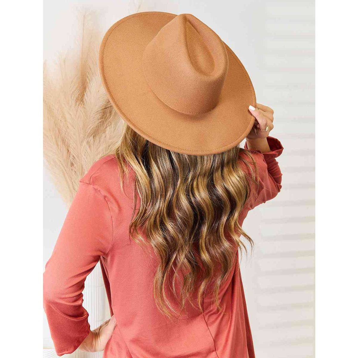 Fame Flat Brim Fedora Fashion Hat