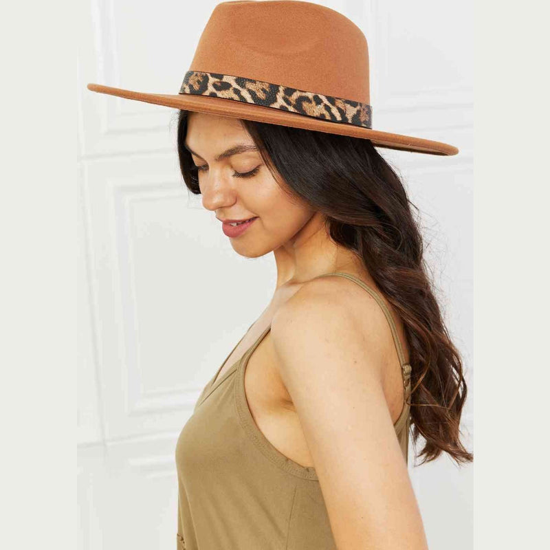 Fame In The Wild Leopard Detail Fedora Hat