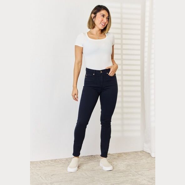 Judy Blue Full Size Garment Dyed Tummy Control Skinny Jeans