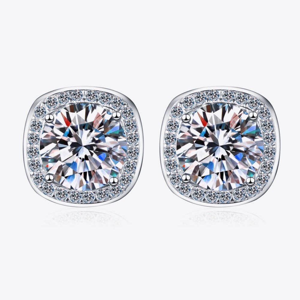 Let Me Love You 1 Carat Moissanite Stud Earrings