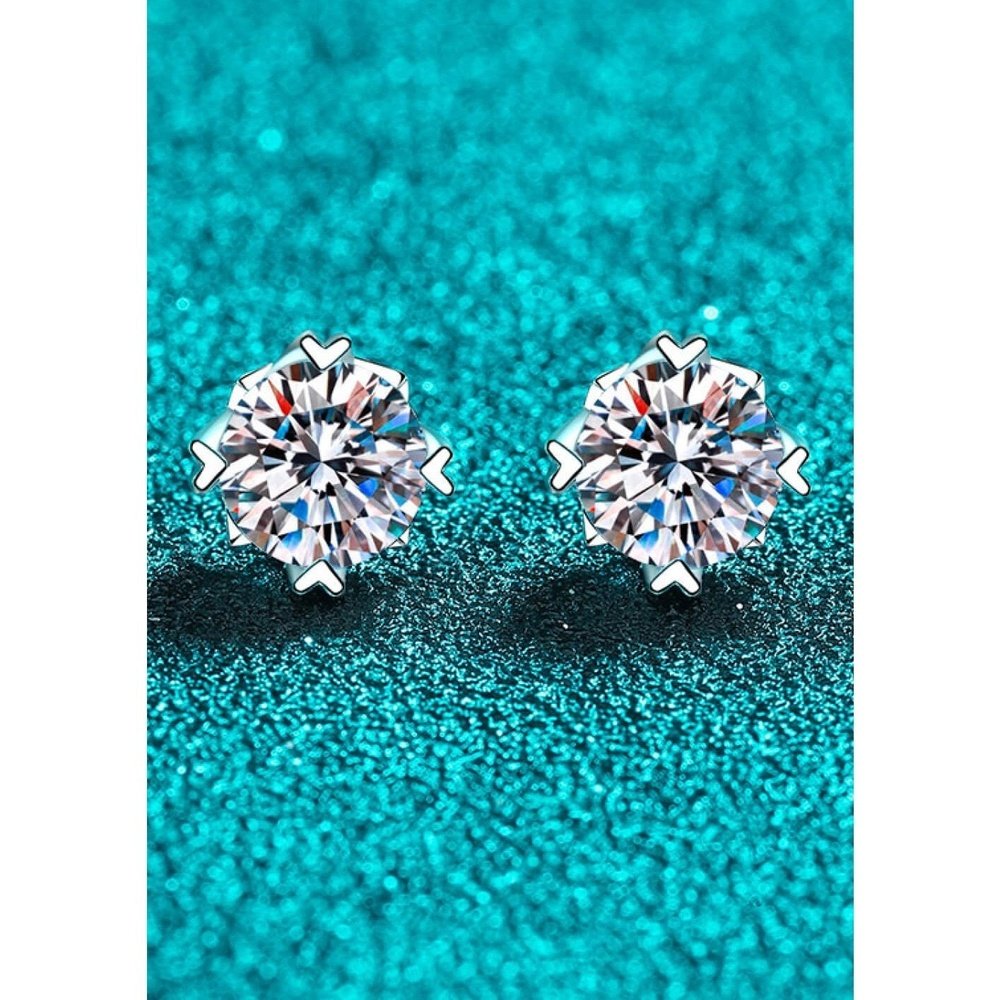 Mi Amore 4 Carat Moissanite Stud Earrings