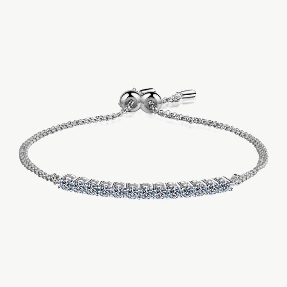 Moissanite Sterling Silver Bracelet