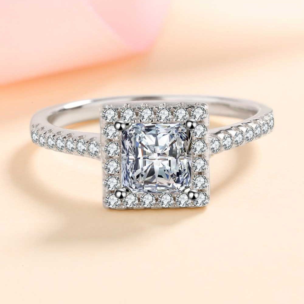 Someone Special Square Moissanite Ring