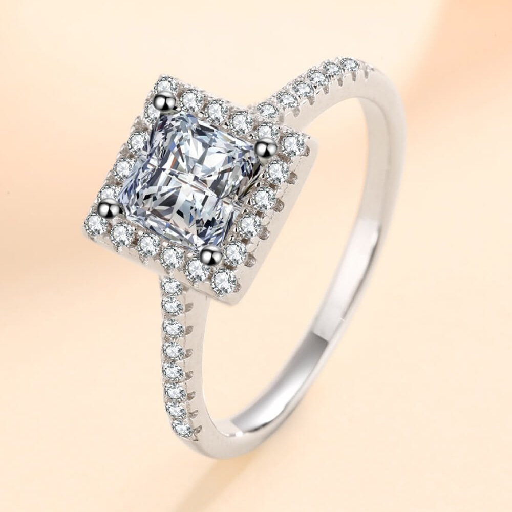 Someone Special Square Moissanite Ring