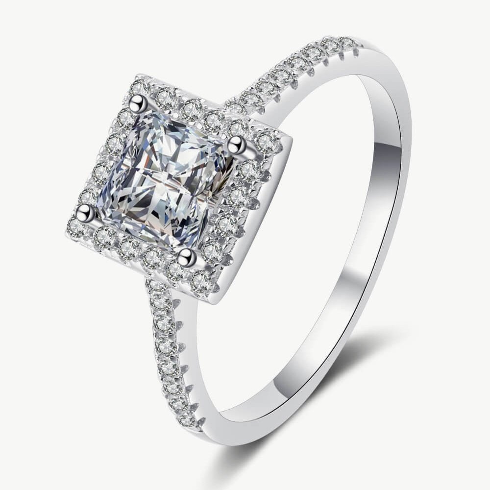 Someone Special Square Moissanite Ring