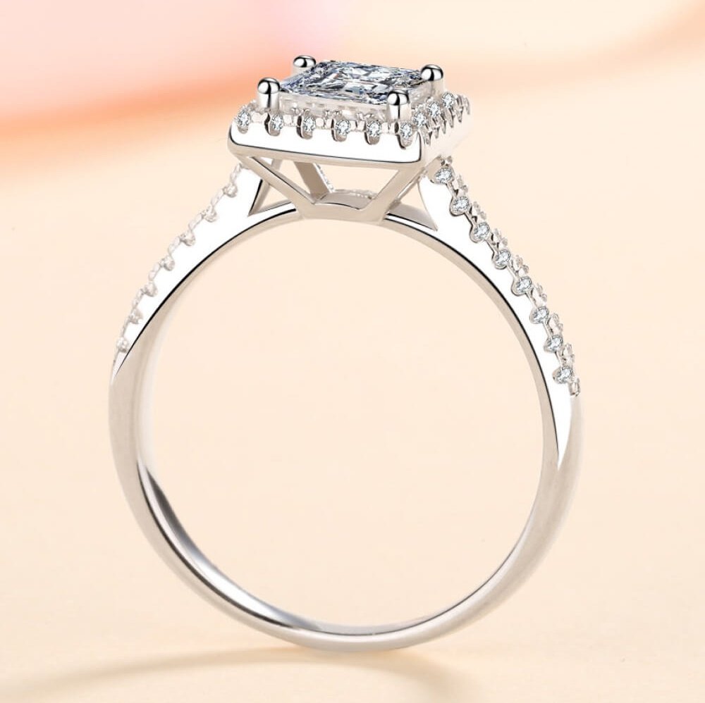 Someone Special Square Moissanite Ring