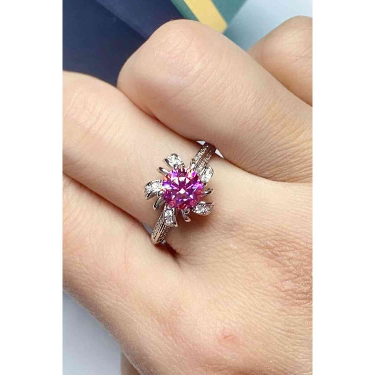 The Chloé Moissanite Flower-Shaped Ring