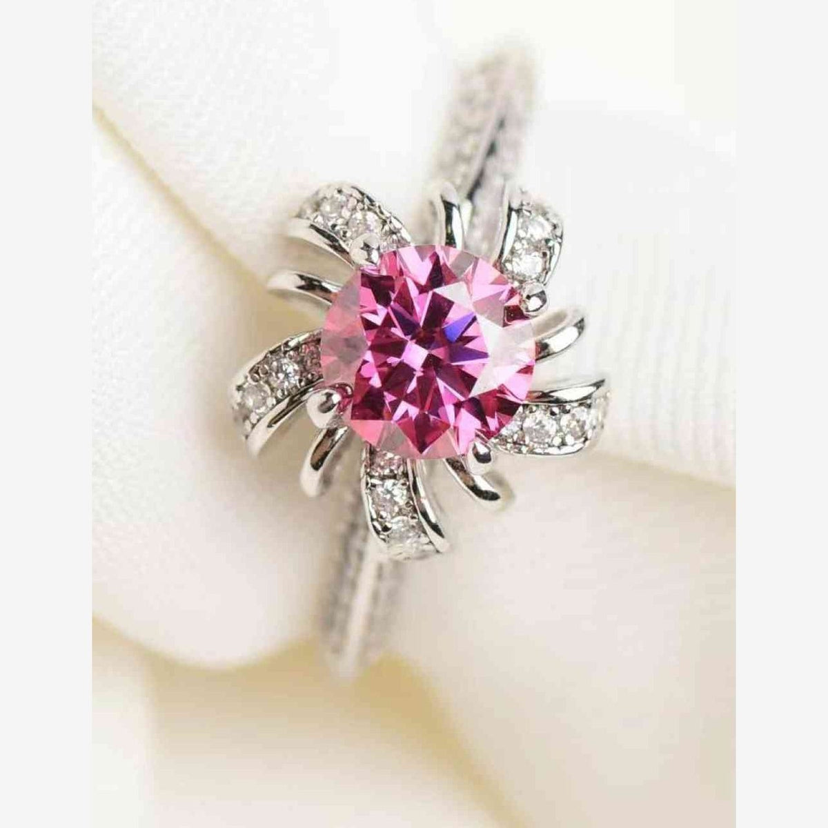 The Chloé Moissanite Flower-Shaped Ring