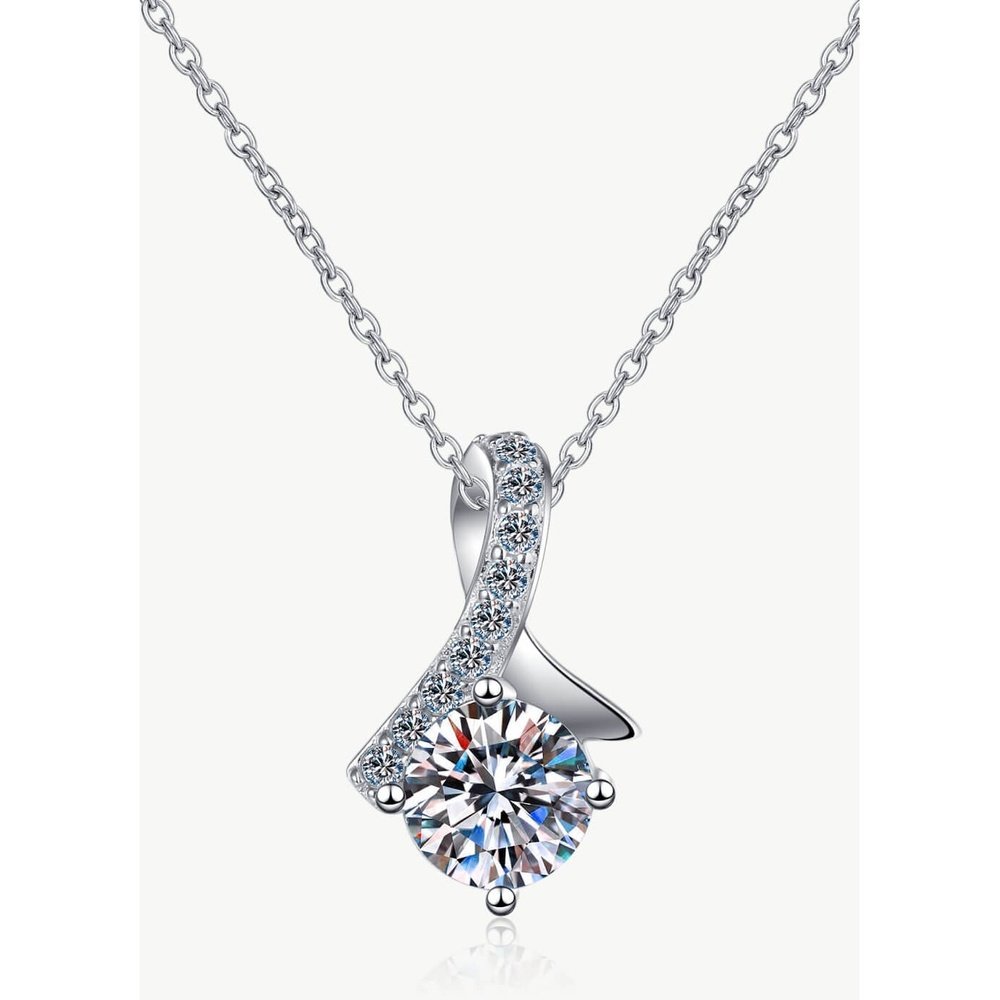 Unique and Chic Moissanite Pendant Necklace